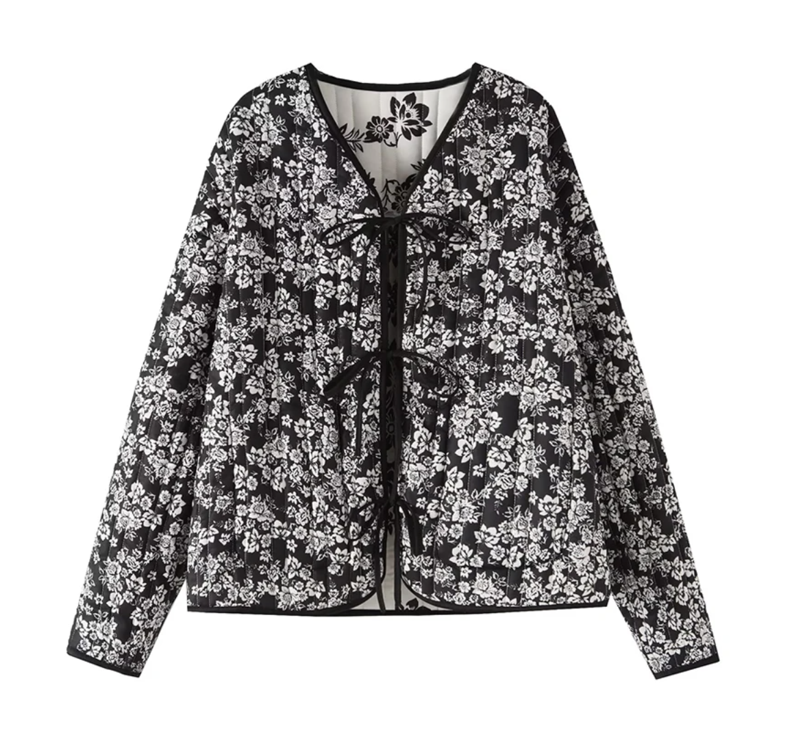 Chaqueta flores doble