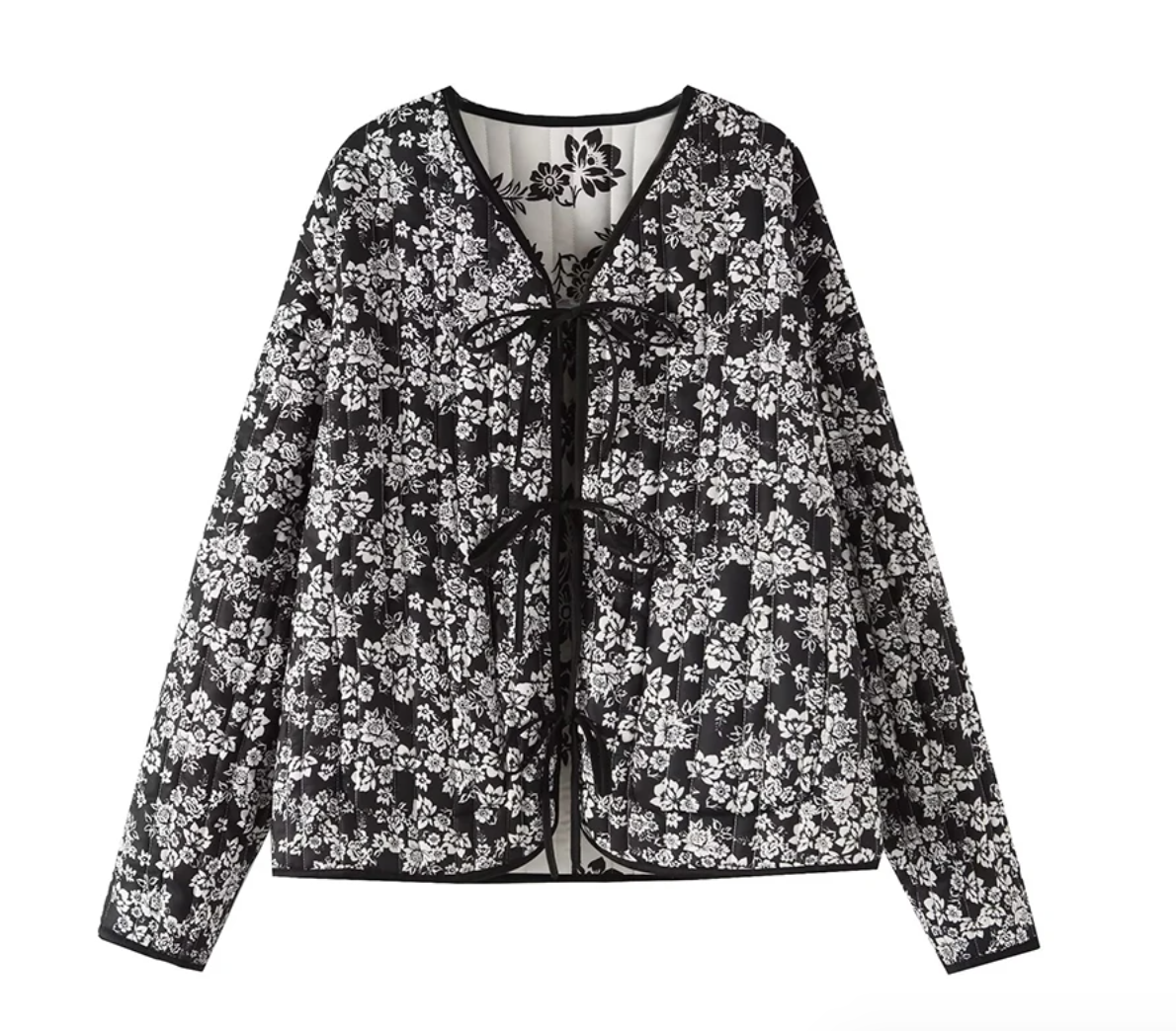 Chaqueta flores doble