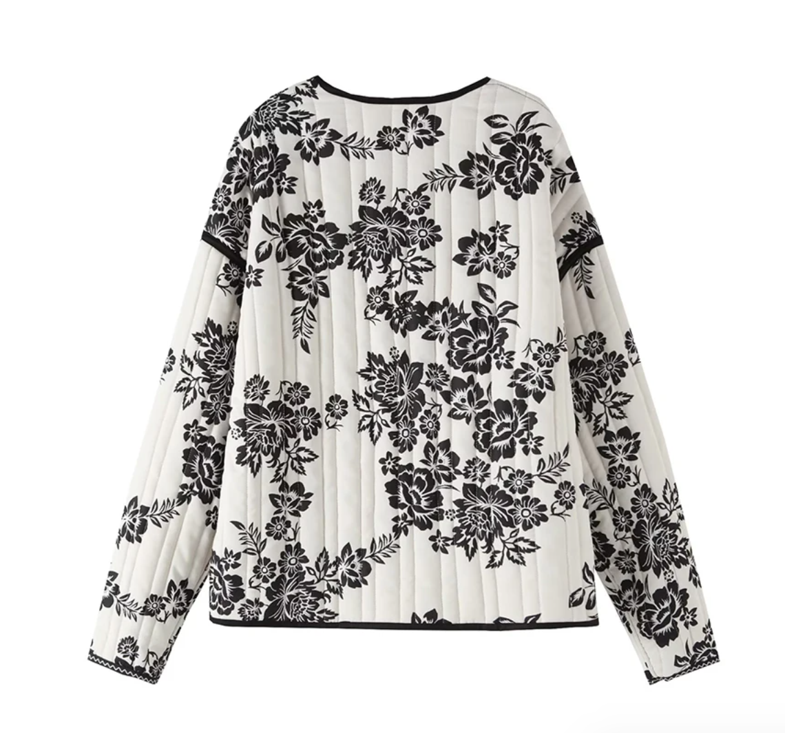 Chaqueta flores doble