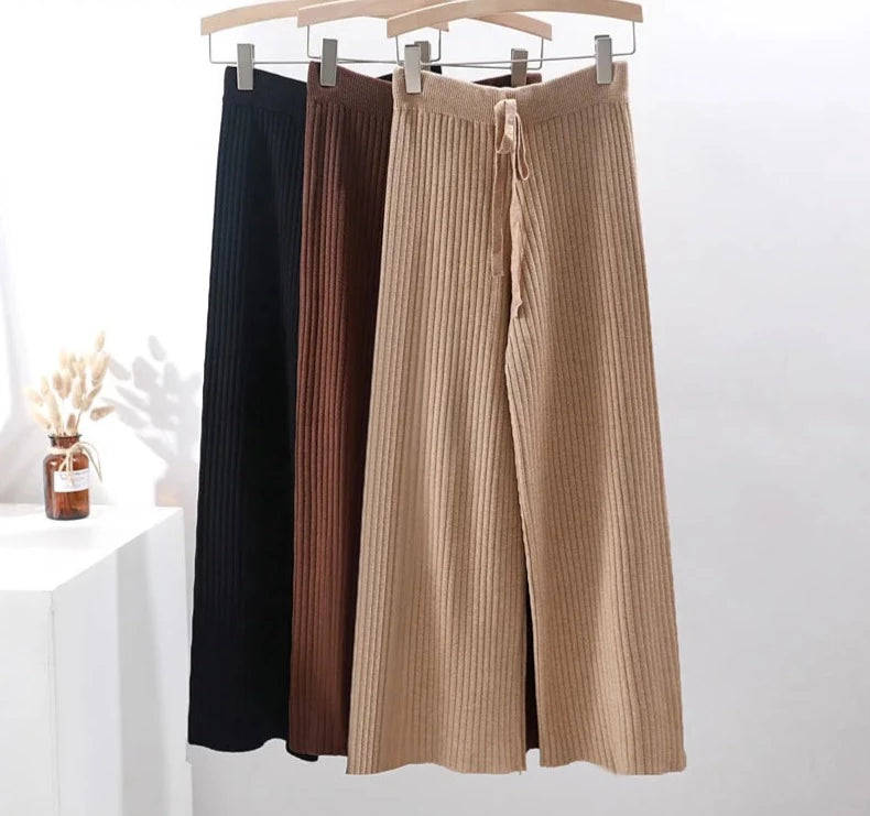 Pantalones punto canalé