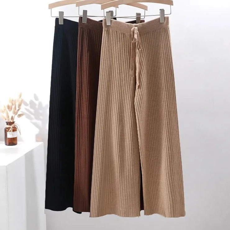 Pantalones punto canalé