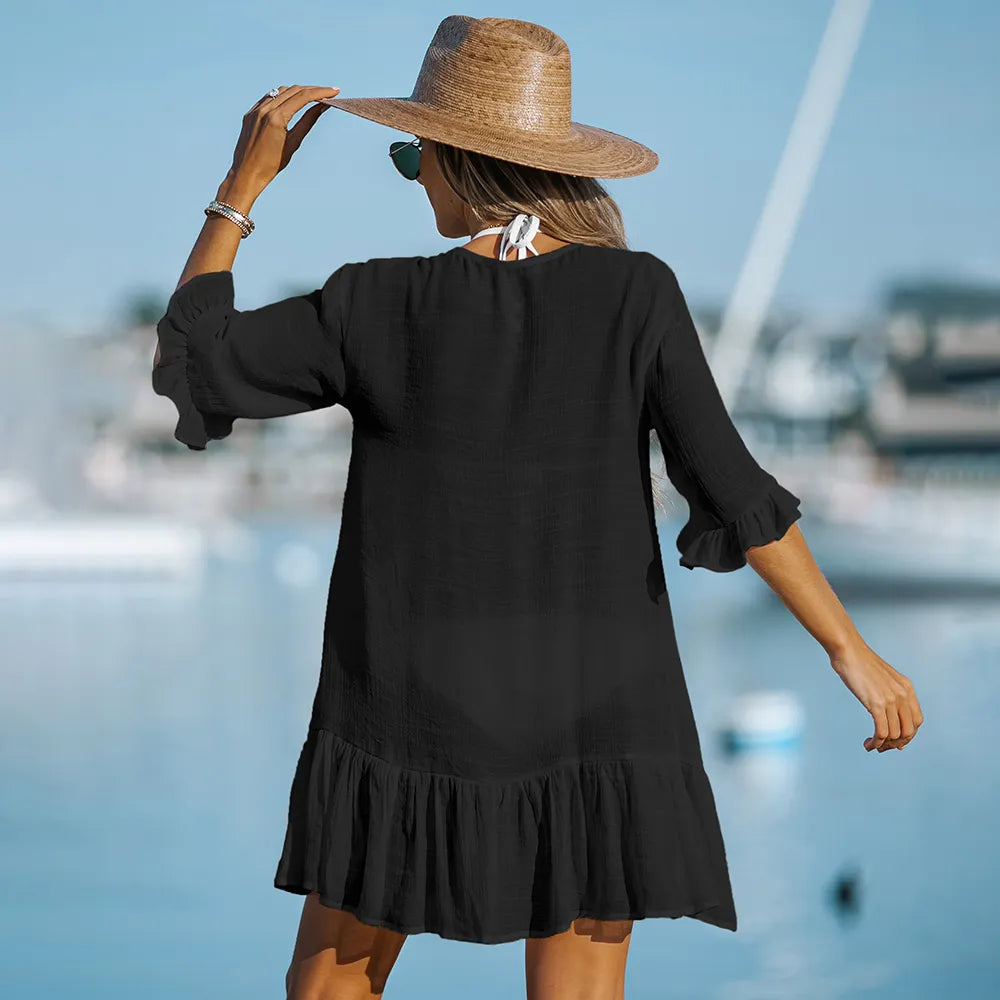 Cover up ruffle