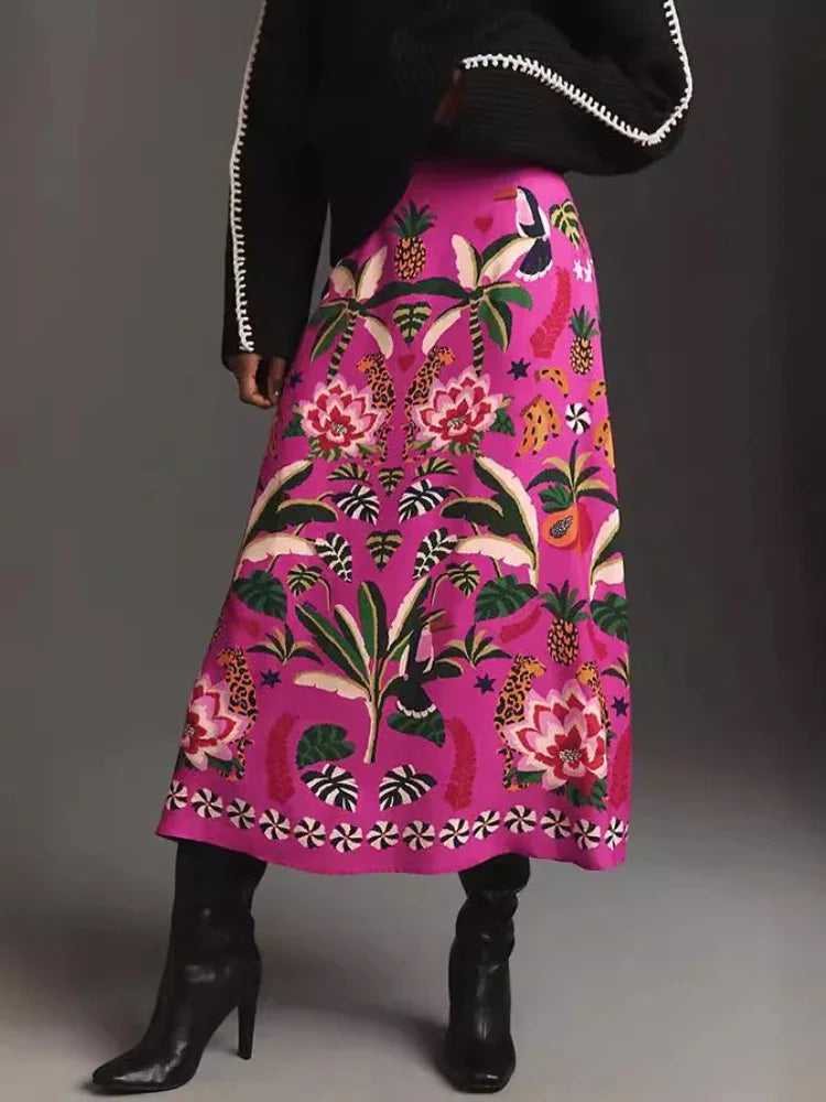 Falda fucsia