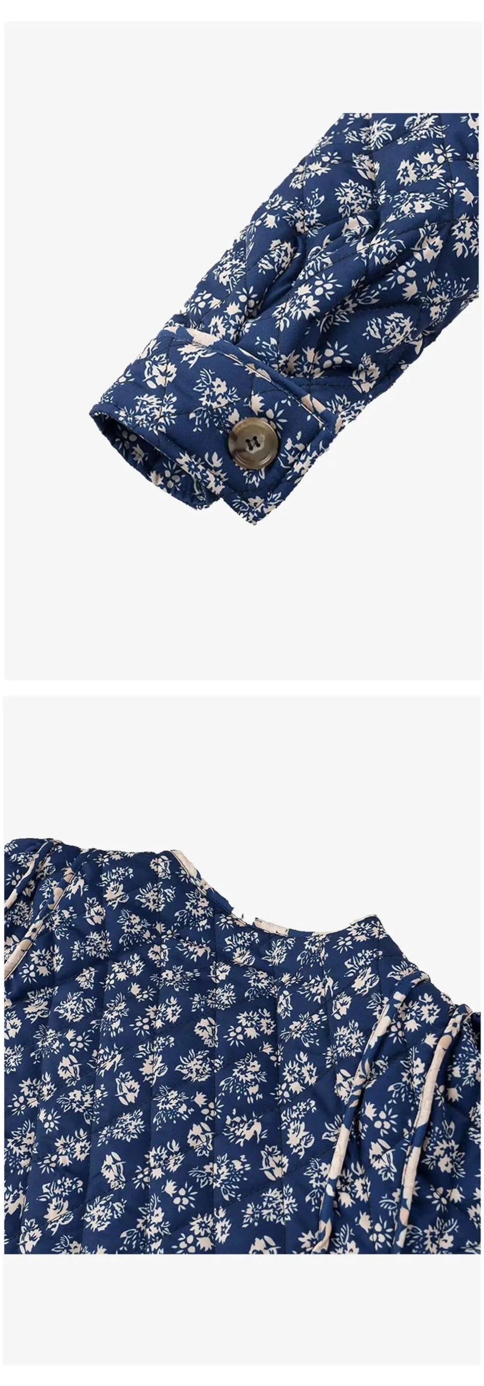 Chaqueta flores azul