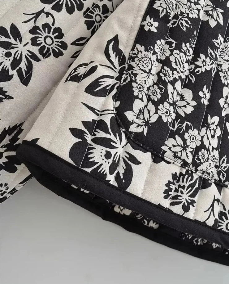 Chaqueta flores doble