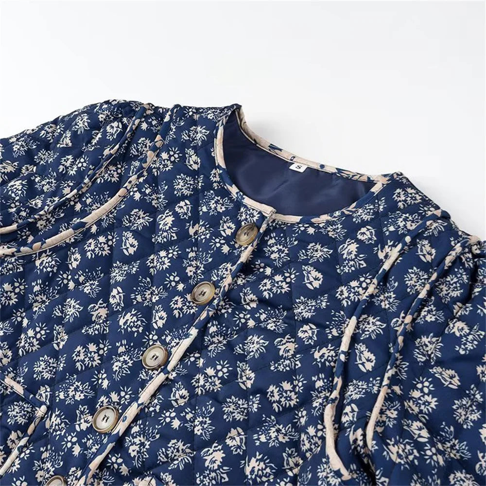 Chaqueta flores azul