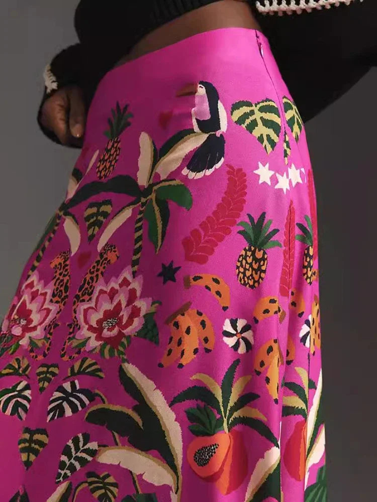 Falda fucsia