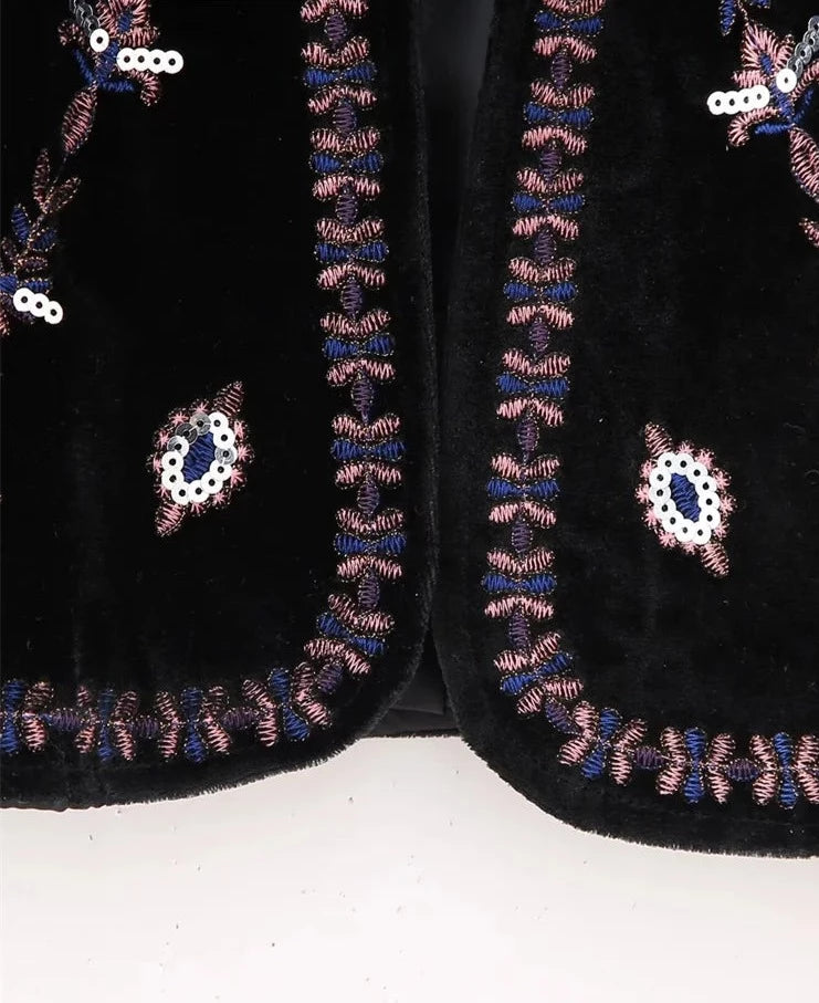 Chaleco velvet corto