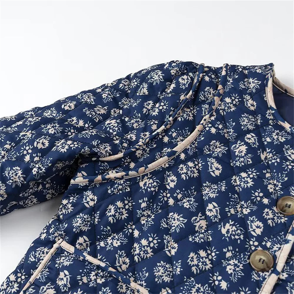 Chaqueta flores azul
