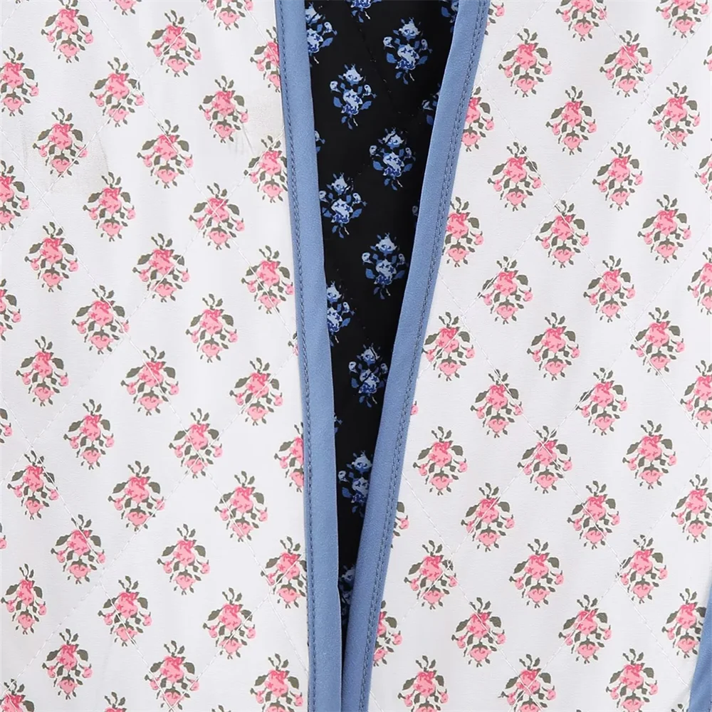 Chaqueta reversible rosa y azul