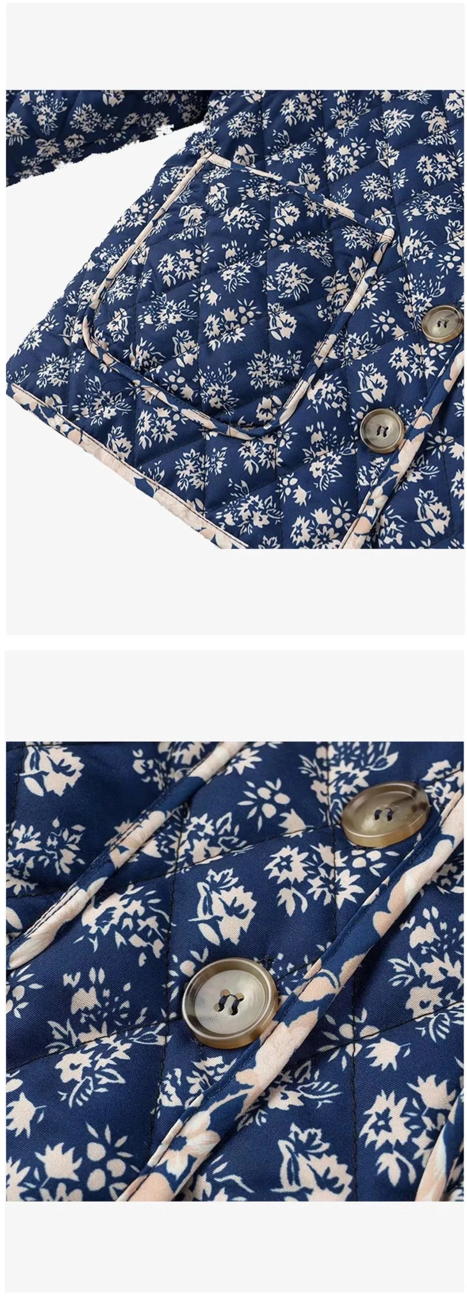Chaqueta flores azul