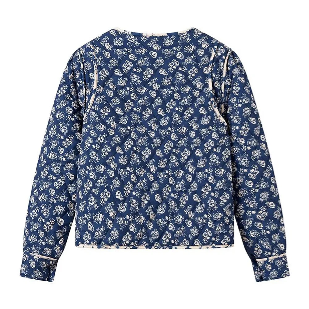 Chaqueta flores azul