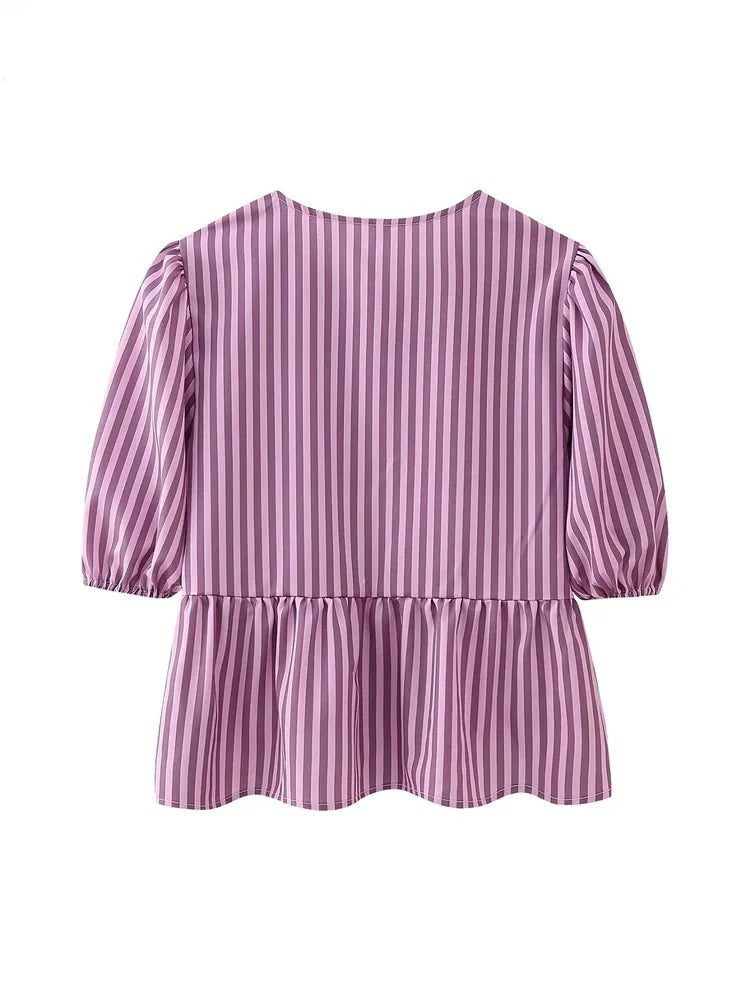 Camisa Rayas morada