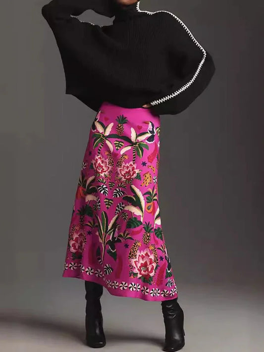 Falda fucshia