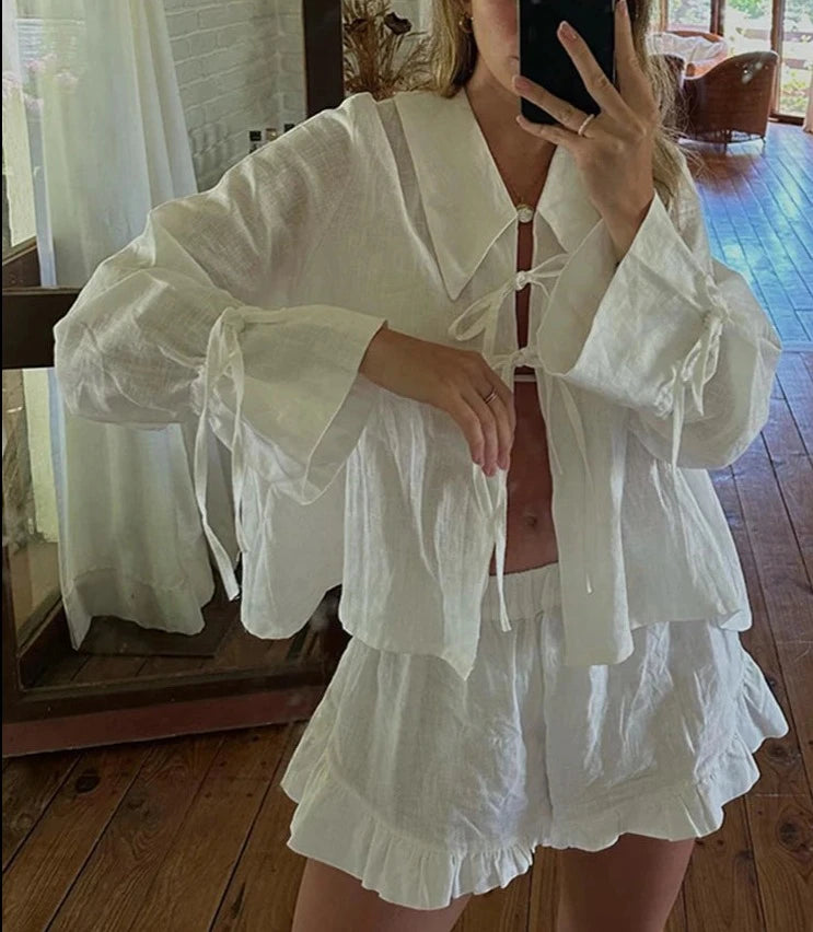 Conjunto lino blanco