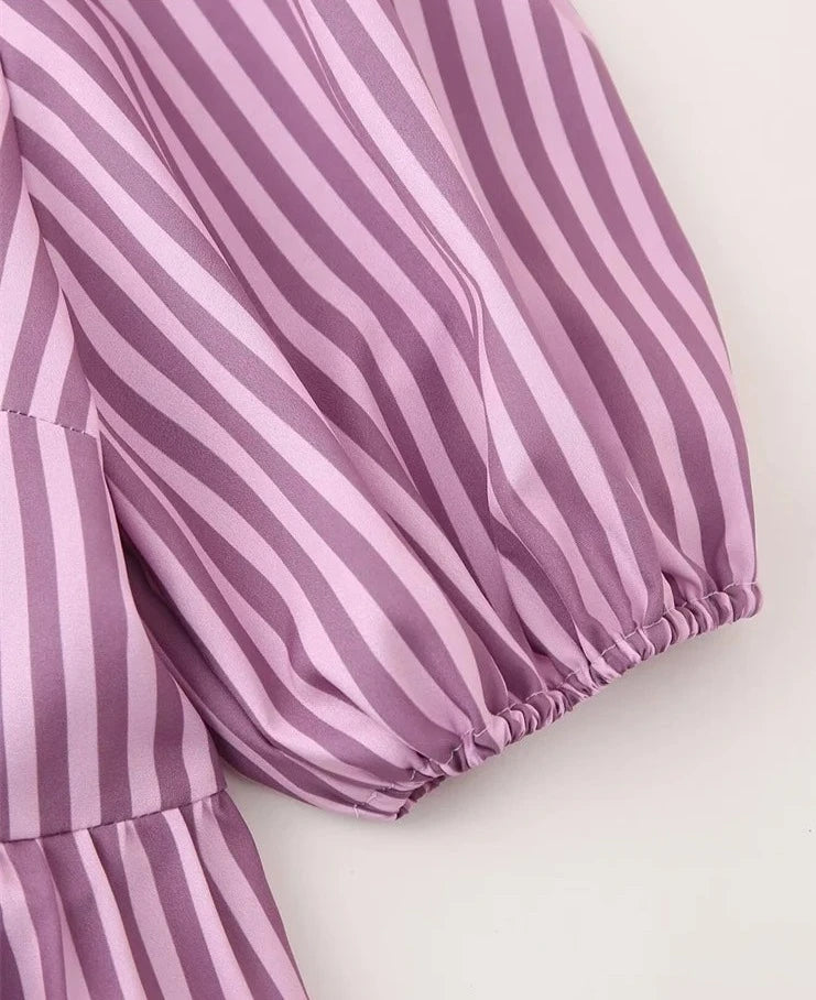 Camisa Rayas morada