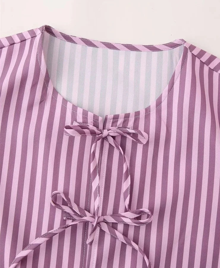 Camisa Rayas morada