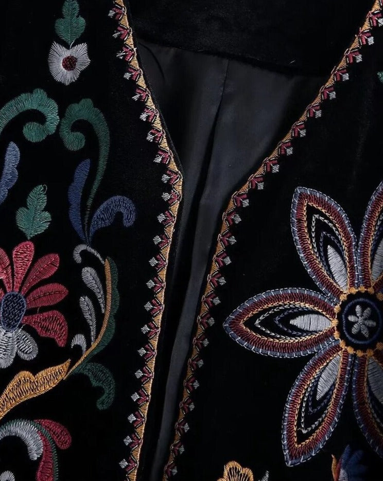 Chaqueta flores velvet