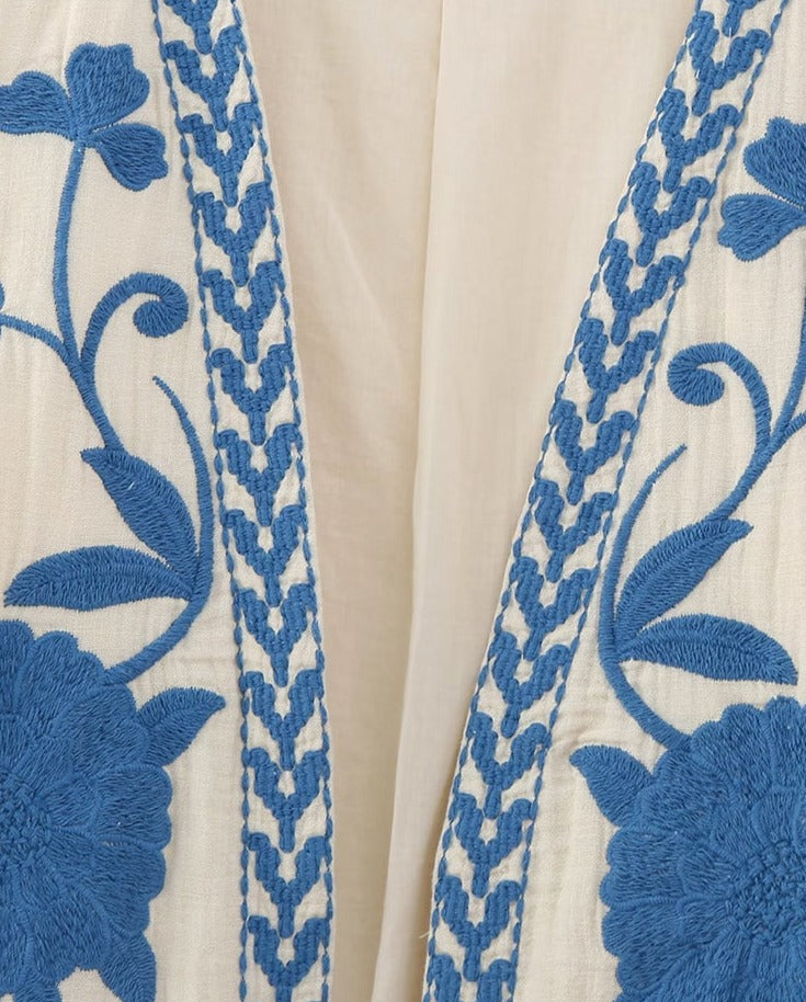 Chaleco Flores azules